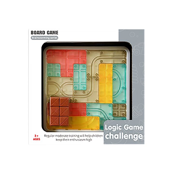 Logiczna układanka, Gra planszowa, Plansza + Kolorowe klocki
