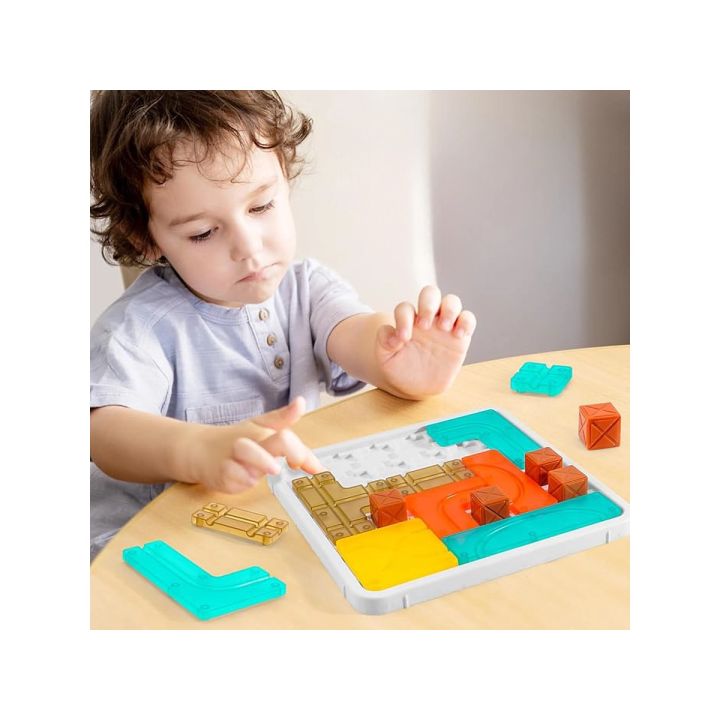 Logiczna układanka, Gra planszowa, Plansza + Kolorowe klocki