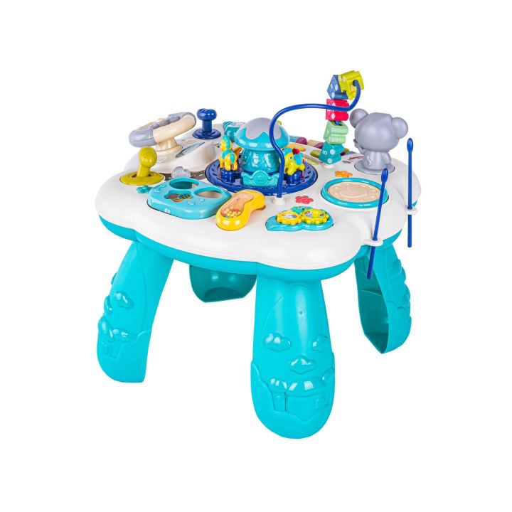 Edukacyjny Interaktywny Muzyczny Stolik Dla Dzieci + Pianinko Niebieski