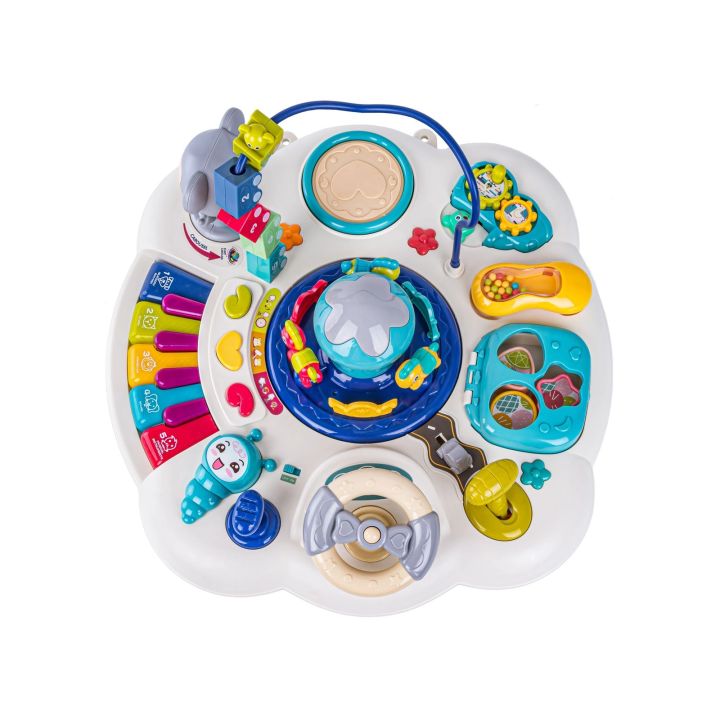 Edukacyjny Interaktywny Muzyczny Stolik Dla Dzieci + Pianinko Niebieski