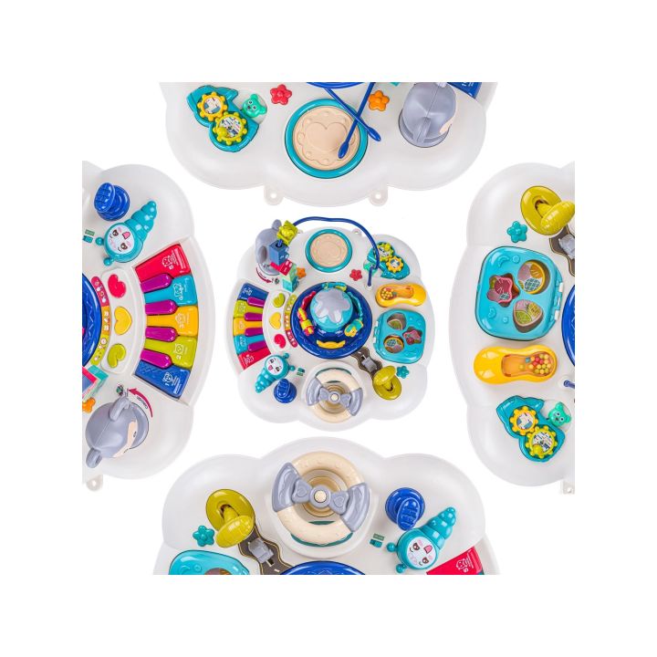 Edukacyjny Interaktywny Muzyczny Stolik Dla Dzieci + Pianinko Niebieski