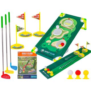 Mini golf, Zestaw dla dzieci do gry w mini golfa, Plansza + Kije + Akcesoria