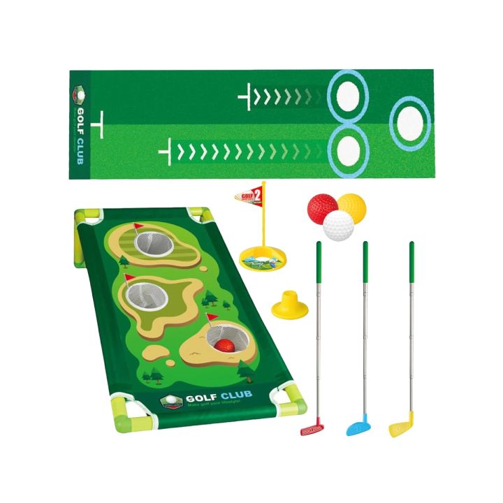 Mini golf, Zestaw dla dzieci do gry w mini golfa, Plansza + Kije + Akcesoria