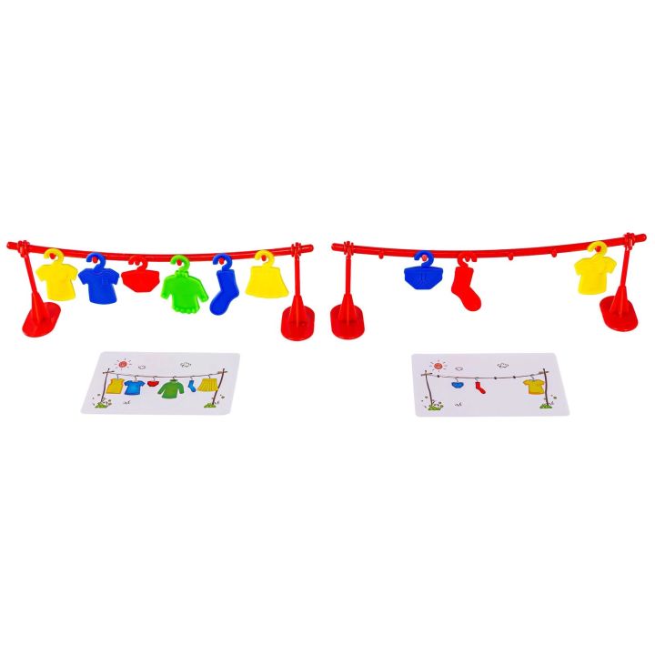 Edukacyjna gra na refleks "Poker Clothes Game", Układanka Ułóż Pranie Ubrania