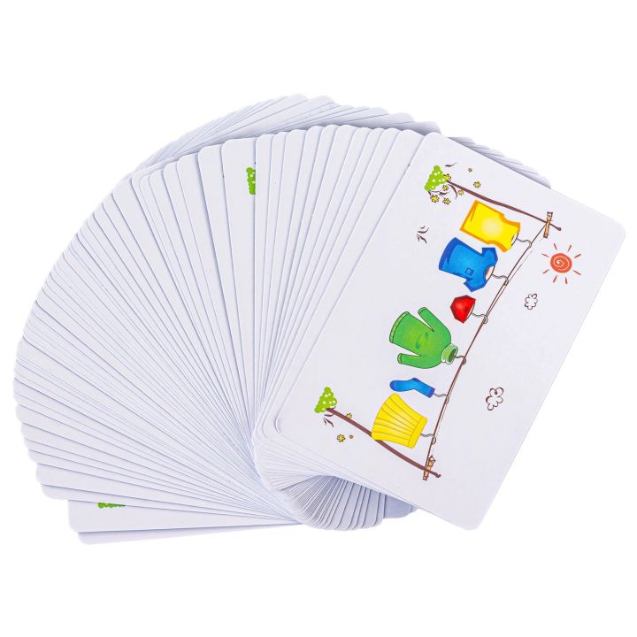 Edukacyjna gra na refleks "Poker Clothes Game", Układanka Ułóż Pranie Ubrania