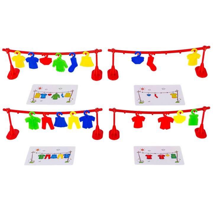 Edukacyjna gra na refleks "Poker Clothes Game", Układanka Ułóż Pranie Ubrania