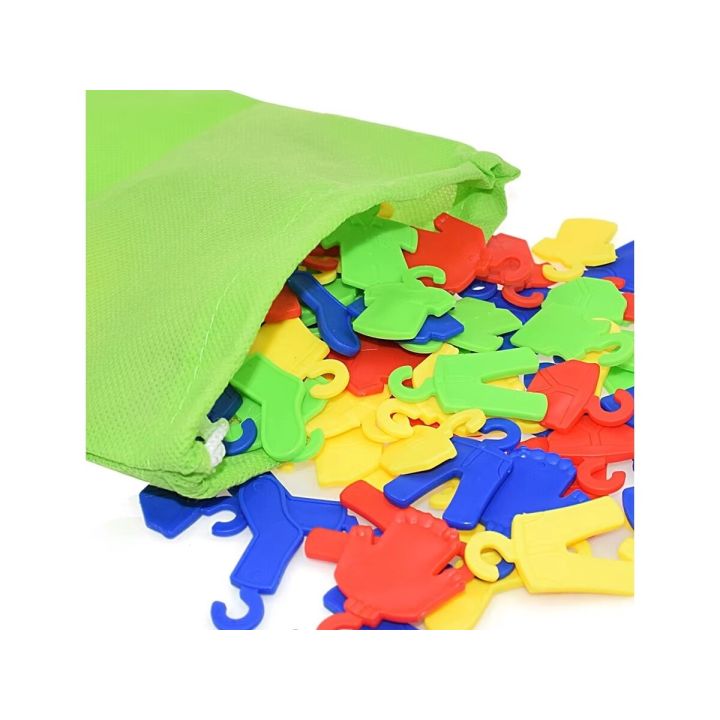 Edukacyjna gra na refleks "Poker Clothes Game", Układanka Ułóż Pranie Ubrania