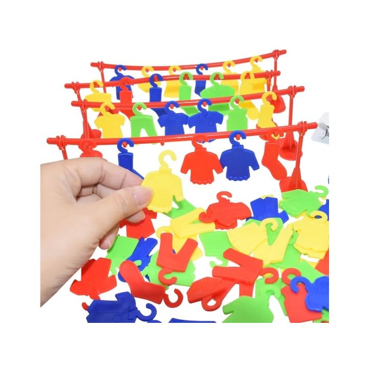 Edukacyjna gra na refleks "Poker Clothes Game", Układanka Ułóż Pranie Ubrania