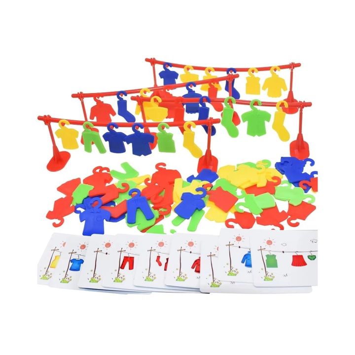 Edukacyjna gra na refleks "Poker Clothes Game", Układanka Ułóż Pranie Ubrania