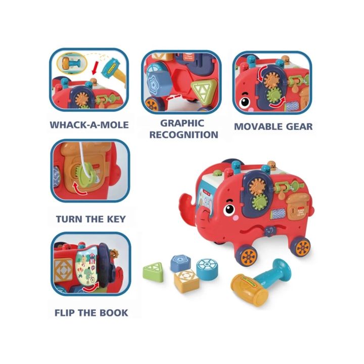 Edukacyjny, Interaktywny Zabawny Słonik, Funny Cartoon Elephant, Wesoły Słoń