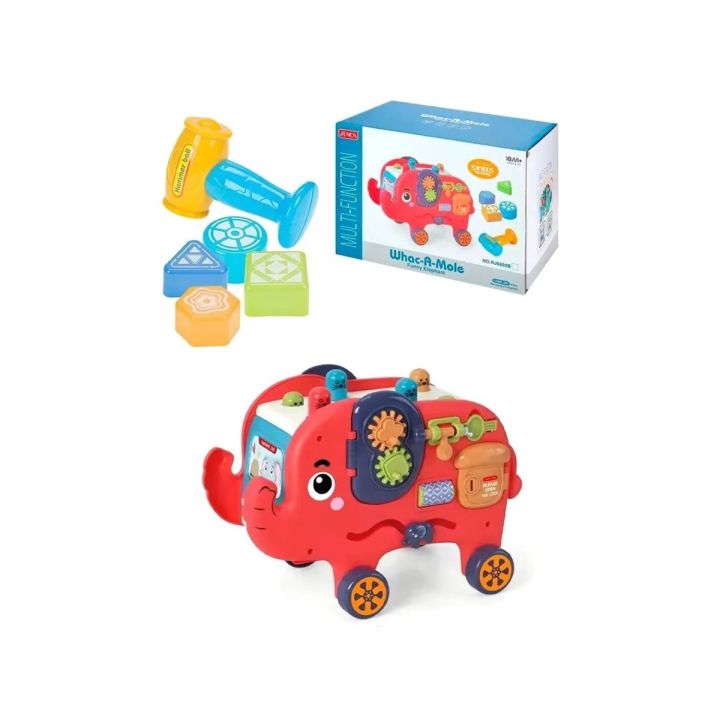 Edukacyjny, Interaktywny Zabawny Słonik, Funny Cartoon Elephant, Wesoły Słoń