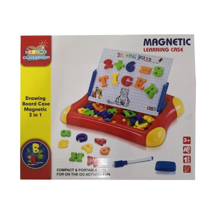 Wielofunkcyjna tablica magnetyczna 2w1, Pisak, Magnesy - literki, cyferki