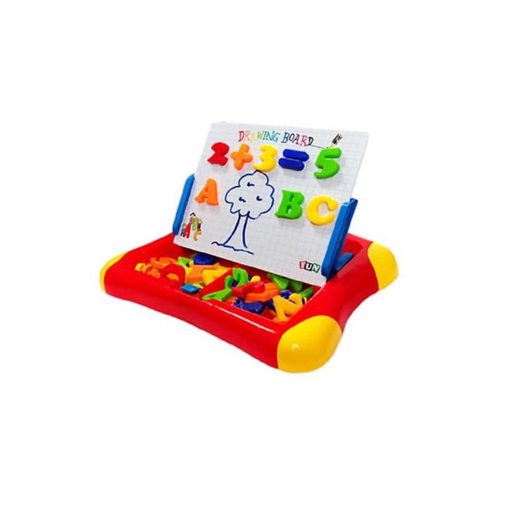 Wielofunkcyjna tablica magnetyczna 2w1, Pisak, Magnesy - literki, cyferki