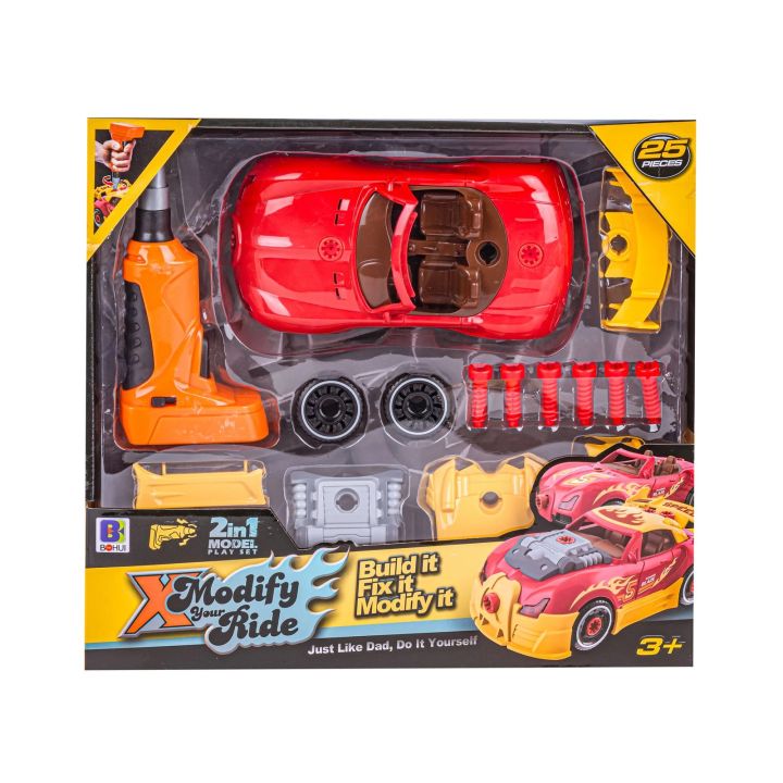 Sportowy Samochód do rozkręcania i skręcania 2w1 TUNING + Wkrętarka