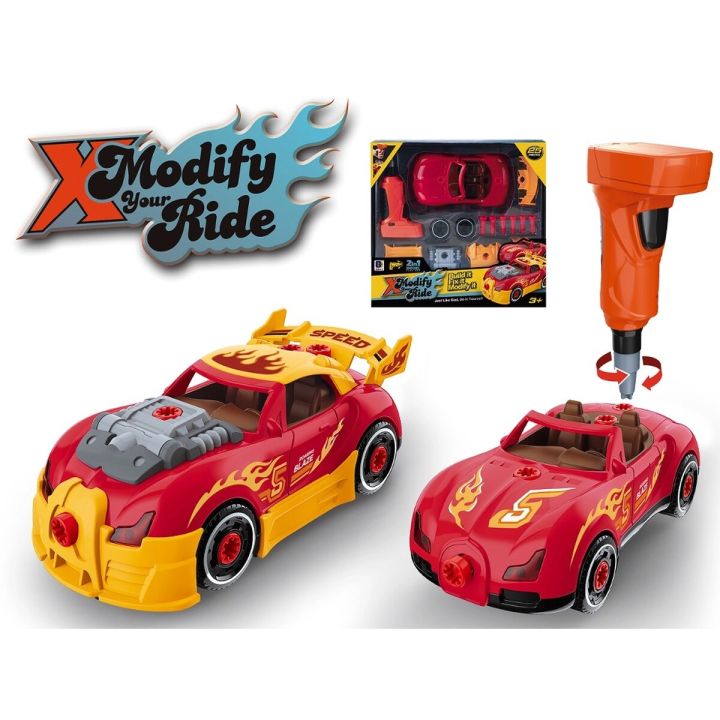 Sportowy Samochód do rozkręcania i skręcania 2w1 TUNING + Wkrętarka