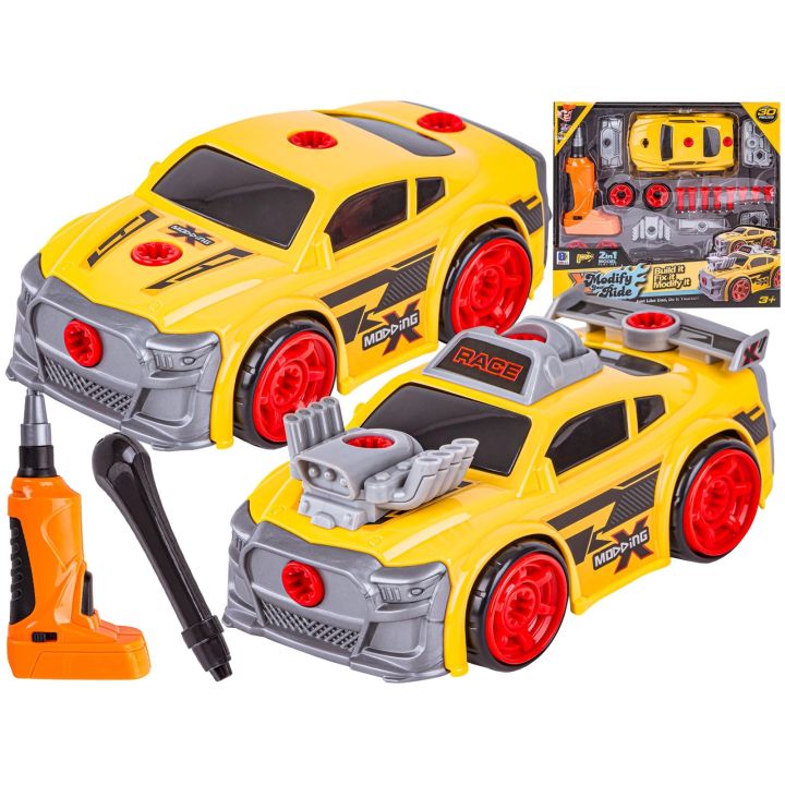 Sportowy Samochód do rozkręcania i skręcania 2w1 TUNING + Wkrętarka