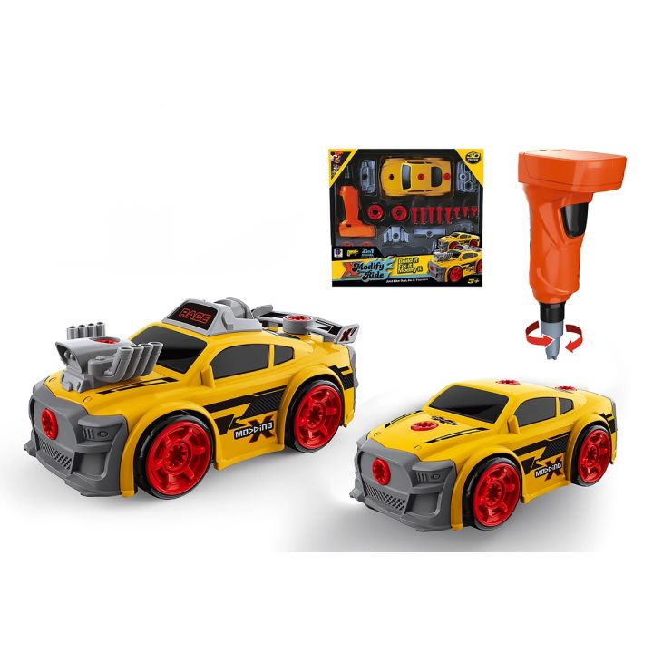Sportowy Samochód do rozkręcania i skręcania 2w1 TUNING + Wkrętarka