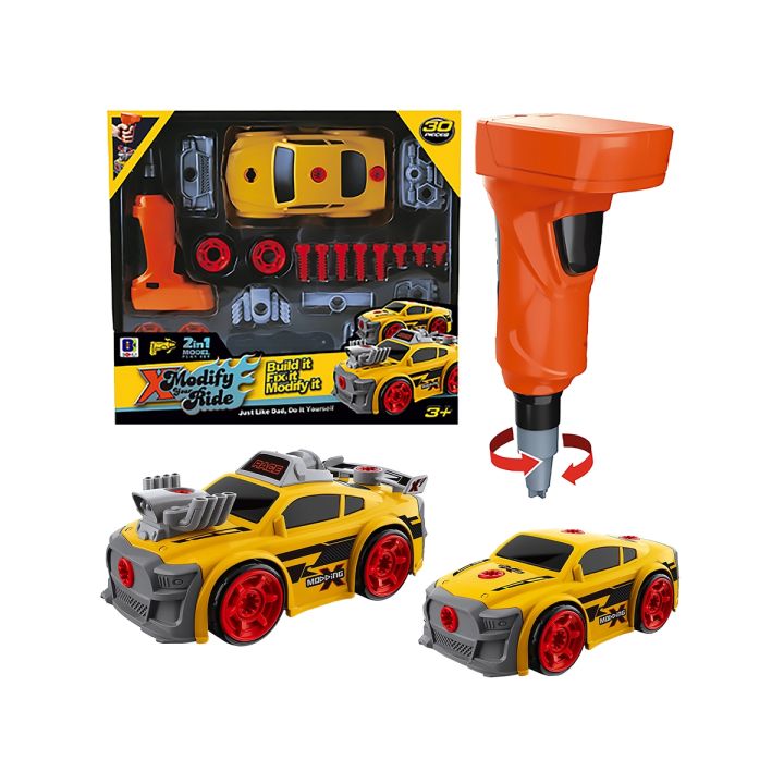 Sportowy Samochód do rozkręcania i skręcania 2w1 TUNING + Wkrętarka