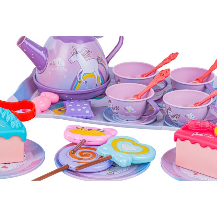 Zestaw kawowy w kuferku, Czajnik, Filiżanki, Słodycze + Akcesoria 48 el.