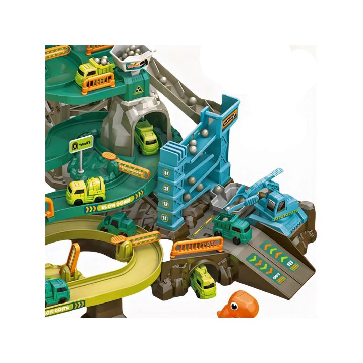 Zjazd samochodowy Tor Kulkowy Garaż Parking Plac Budowy DINOZAUR