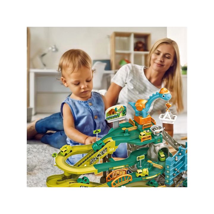 Zjazd samochodowy Tor Kulkowy Garaż Parking Plac Budowy DINOZAUR