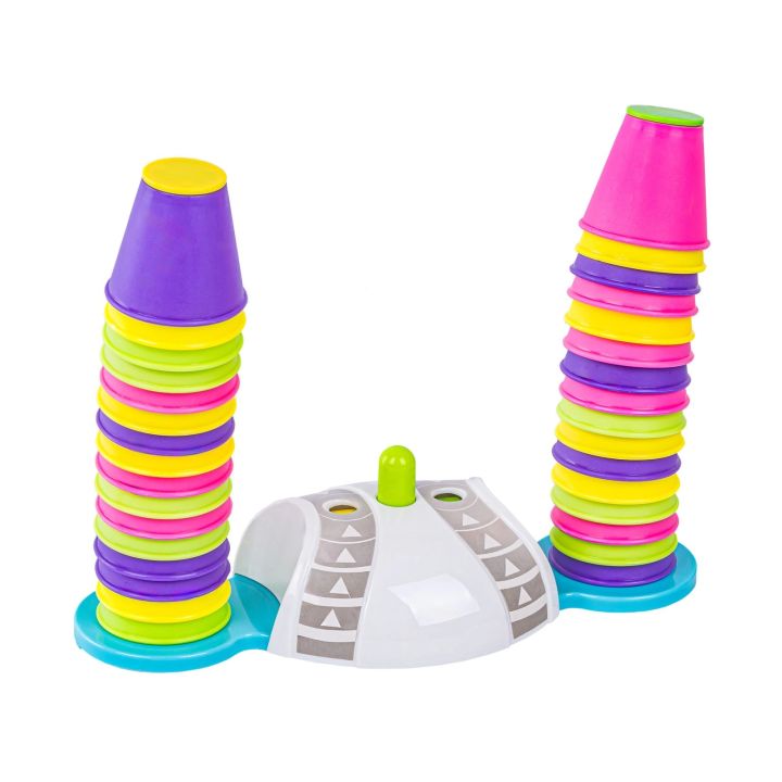 Edukacyjna gra zręcznościowa "Stacking Game", Zbuduj wieżę, Układanka, Kolorowe kubeczki
