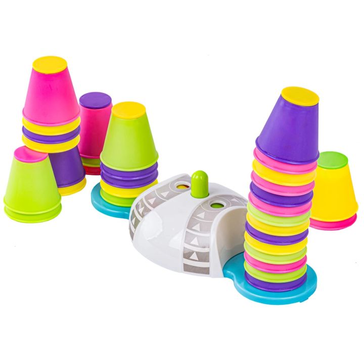 Edukacyjna gra zręcznościowa "Stacking Game", Zbuduj wieżę, Układanka, Kolorowe kubeczki