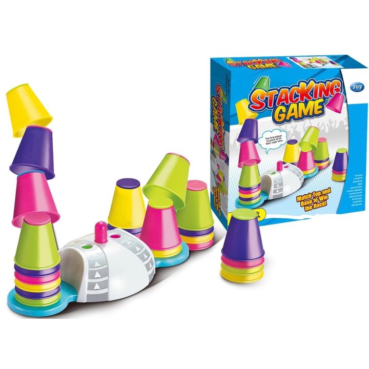Edukacyjna gra zręcznościowa "Stacking Game", Zbuduj wieżę, Układanka, Kolorowe kubeczki