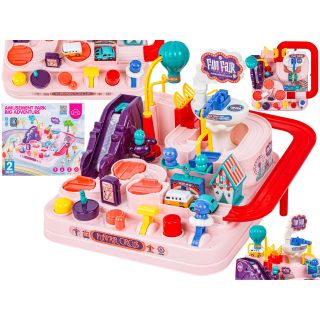 Interaktywny Tor Przeszkód + Pojazdy, Zjazd Samochodowy Parking Zjeżdżalnia