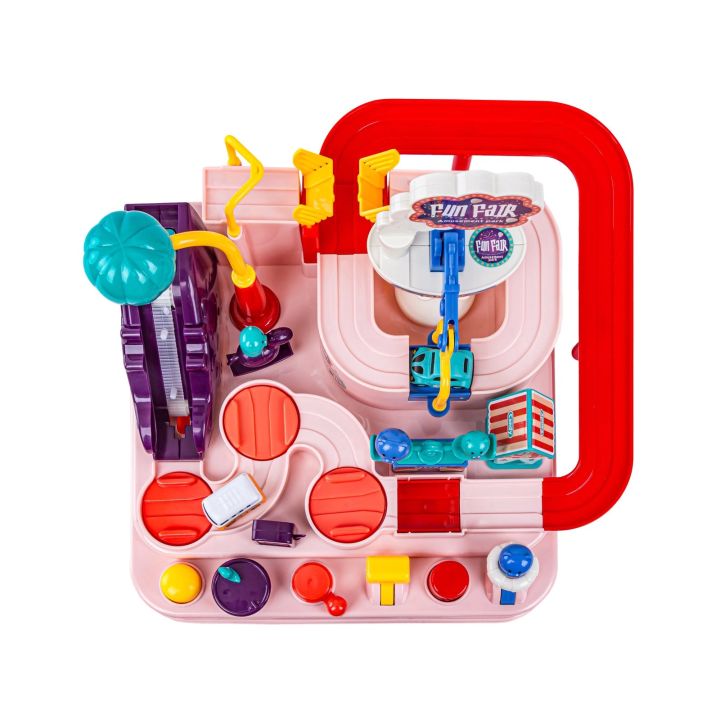 Interaktywny Tor Przeszkód + Pojazdy, Zjazd Samochodowy Parking Zjeżdżalnia