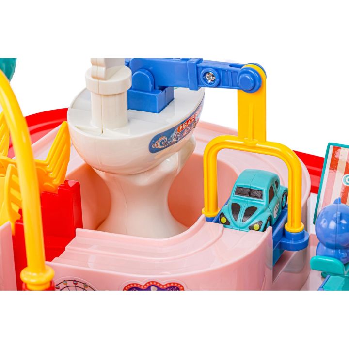 Interaktywny Tor Przeszkód + Pojazdy, Zjazd Samochodowy Parking Zjeżdżalnia