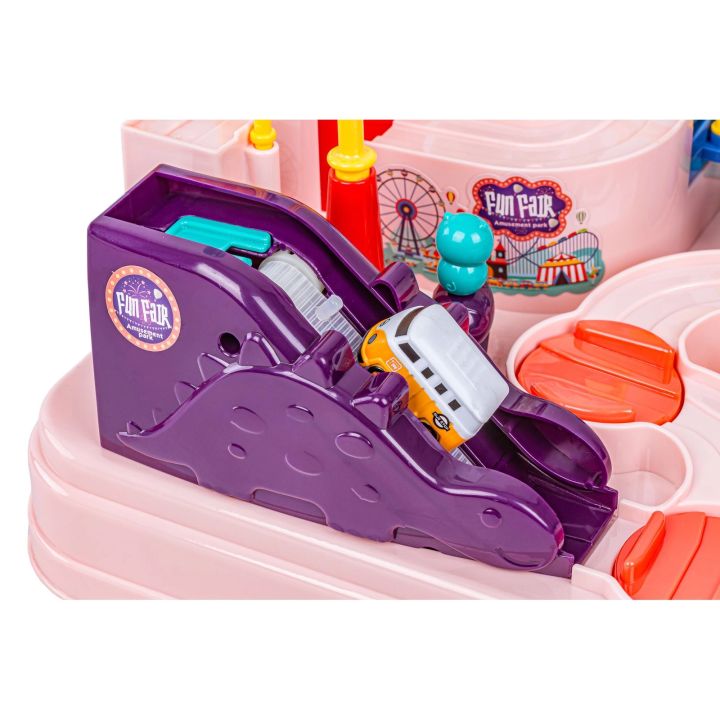 Interaktywny Tor Przeszkód + Pojazdy, Zjazd Samochodowy Parking Zjeżdżalnia