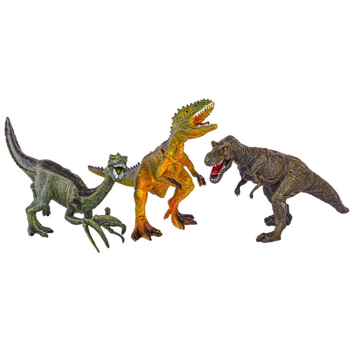 Zestaw Figurek Dinozaurów w kuferku + mata, Dinozaury 9 sztuk