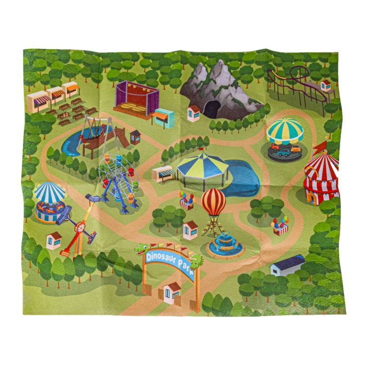 Zestaw Figurek Dinozaurów w kuferku + mata, Dinozaury 9 sztuk