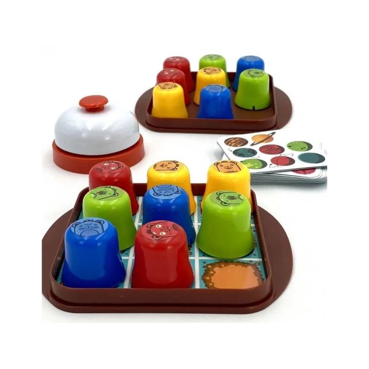 Edukacyjna Gra Logiczna "MOLE MAZE" 2w1 SZYBKIE KUBECZKI, Kółko Krzyżyk, Karty