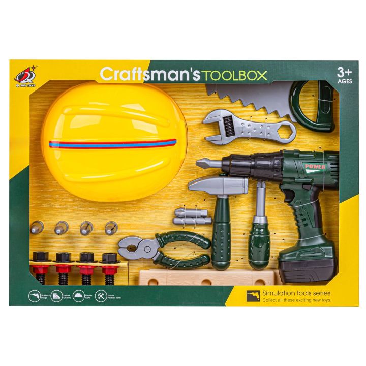 Zestaw Małego Majsterkowicza, Narzędzia, Wkrętarka + Akcesoria