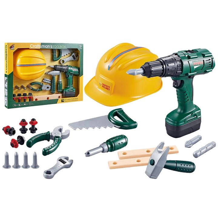 Zestaw Małego Majsterkowicza, Narzędzia, Wkrętarka + Akcesoria