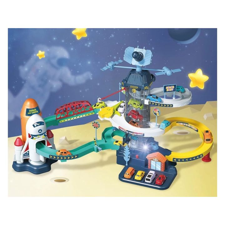 Zjazd Tor Samochodowy Parking Winda Stacja kosmiczna + Pojazdy