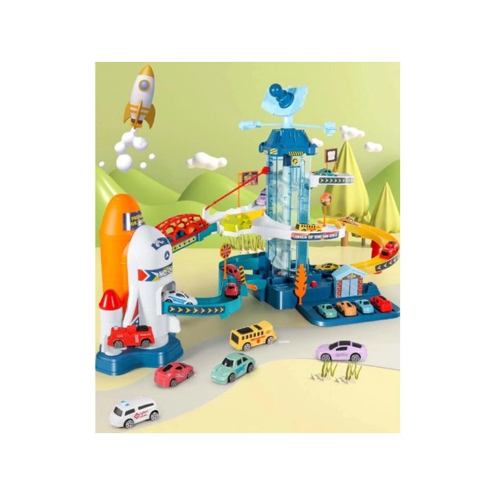 Zjazd Tor Samochodowy Parking Winda Stacja kosmiczna + Pojazdy