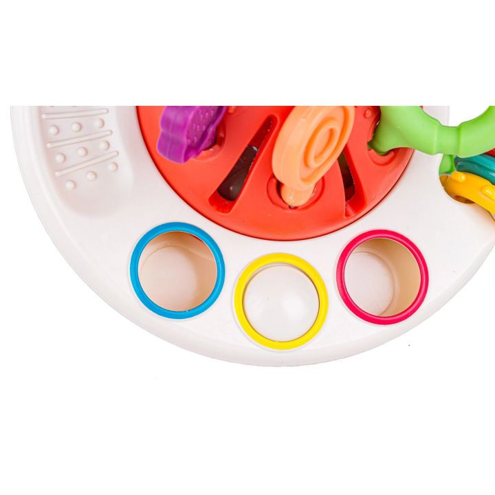 Ośmiornica Sensoryczna wielofunkcyjna zabawka dla dzieci Gryzak 4w1 edukacyjna + akcesoria