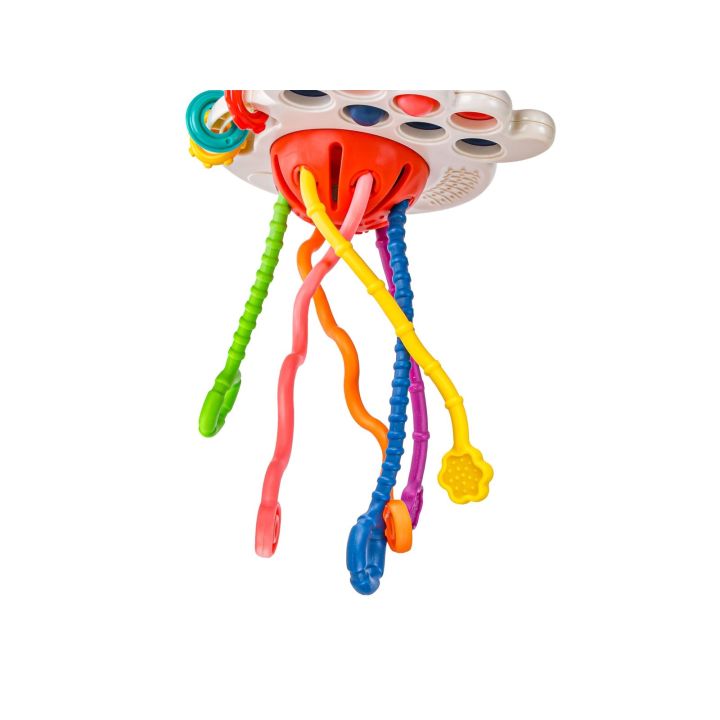 Ośmiornica Sensoryczna wielofunkcyjna zabawka dla dzieci Gryzak 4w1 edukacyjna + akcesoria