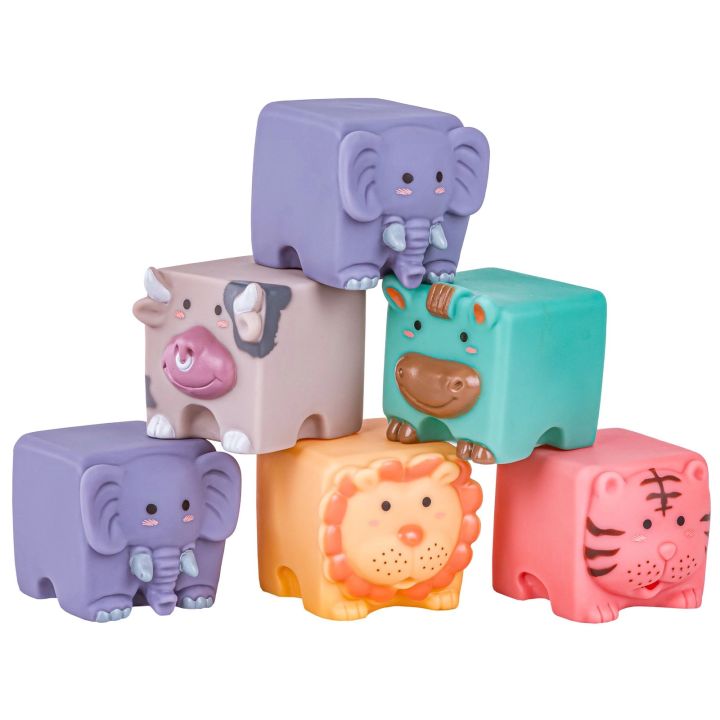 Miękkie Klocki Sensoryczne Zwierzęta, Figury geometryczne, Cyfry 12 sztuk, Edukacyjny zestaw klocków dla malucha