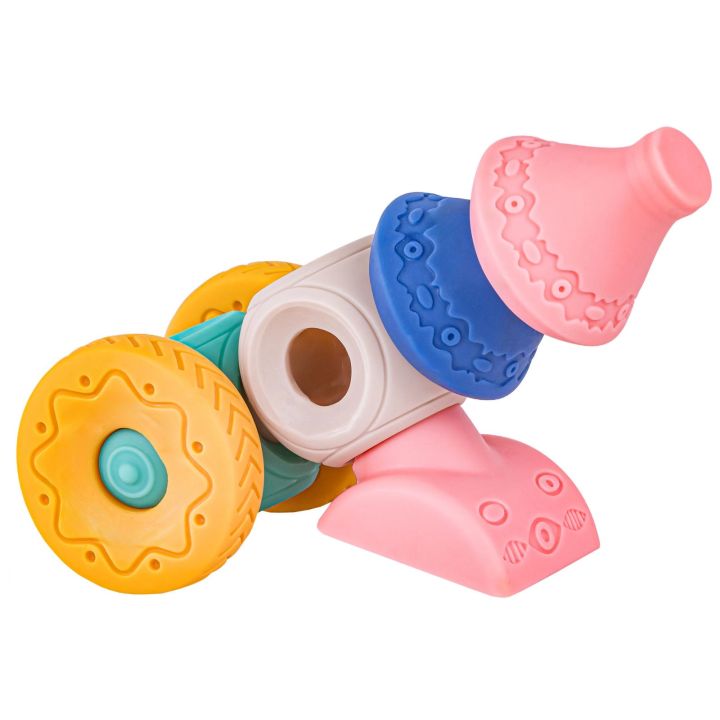 Miękkie Klocki Sensoryczne Figury geometryczne 13 sztuk, Edukacyjny zestaw klocków dla malucha