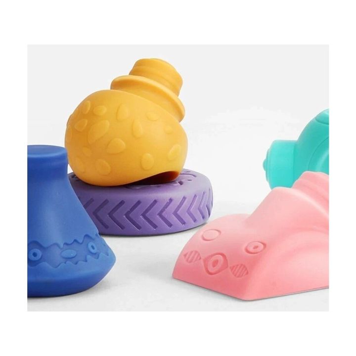 Miękkie Klocki Sensoryczne Figury geometryczne 13 sztuk, Edukacyjny zestaw klocków dla malucha