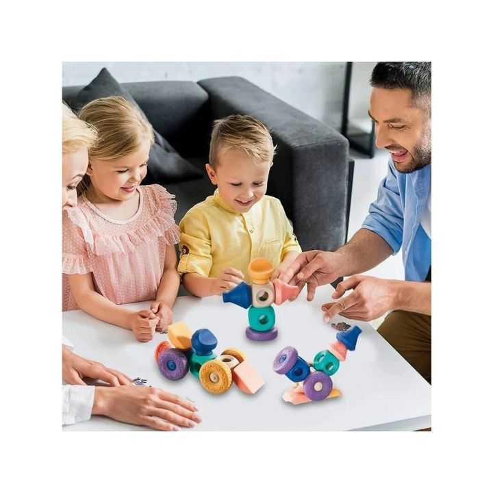 Miękkie Klocki Sensoryczne Figury geometryczne 13 sztuk, Edukacyjny zestaw klocków dla malucha