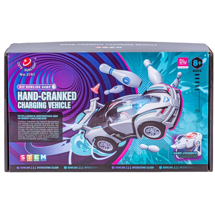 DIY Zbuduj To Sam Samochód Auto Dynamo Pilot + Kręgle Zabawka edukacyjna dla dzieci