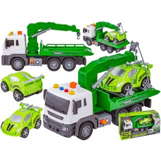 Multifunkcyjna Ciężarówka, Laweta, Dźwig, Transporter + Samochód 1:16