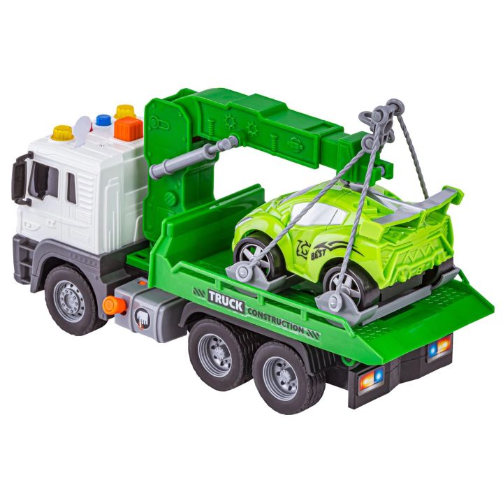 Multifunkcyjna Ciężarówka, Laweta, Dźwig, Transporter + Samochód 1:16