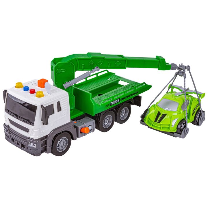 Multifunkcyjna Ciężarówka, Laweta, Dźwig, Transporter + Samochód 1:16