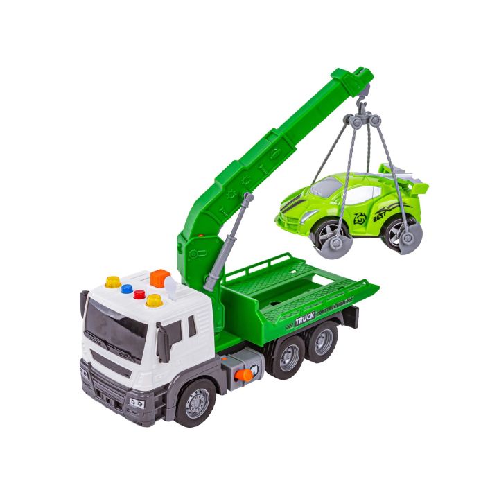 Multifunkcyjna Ciężarówka, Laweta, Dźwig, Transporter + Samochód 1:16